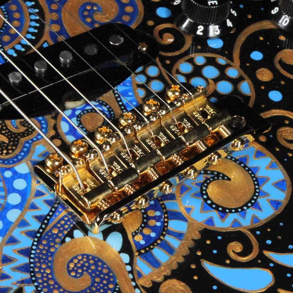 Fender Custom Shop Delta Blue Stratocaster Masterbuilt Greg Fessler with Sarah Gallenberger Artwork