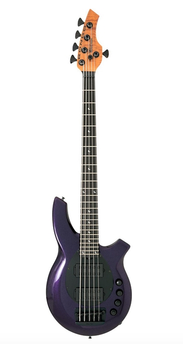 Ernie Ball Music Man Bongo HH with Roasted Maple Neck 5-String Electric Bass - Barolo