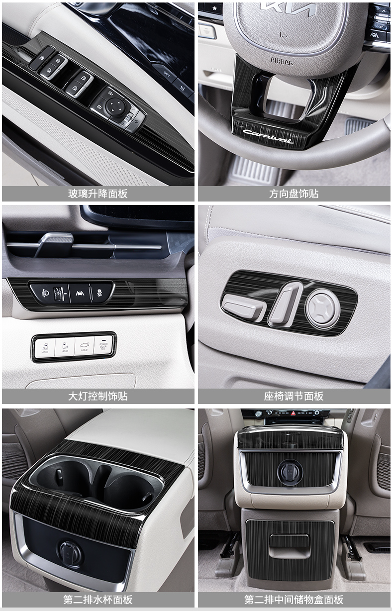 ชุดตกแต่งใน ดำปัดเงา KIA Carnival KA4(Gen4)