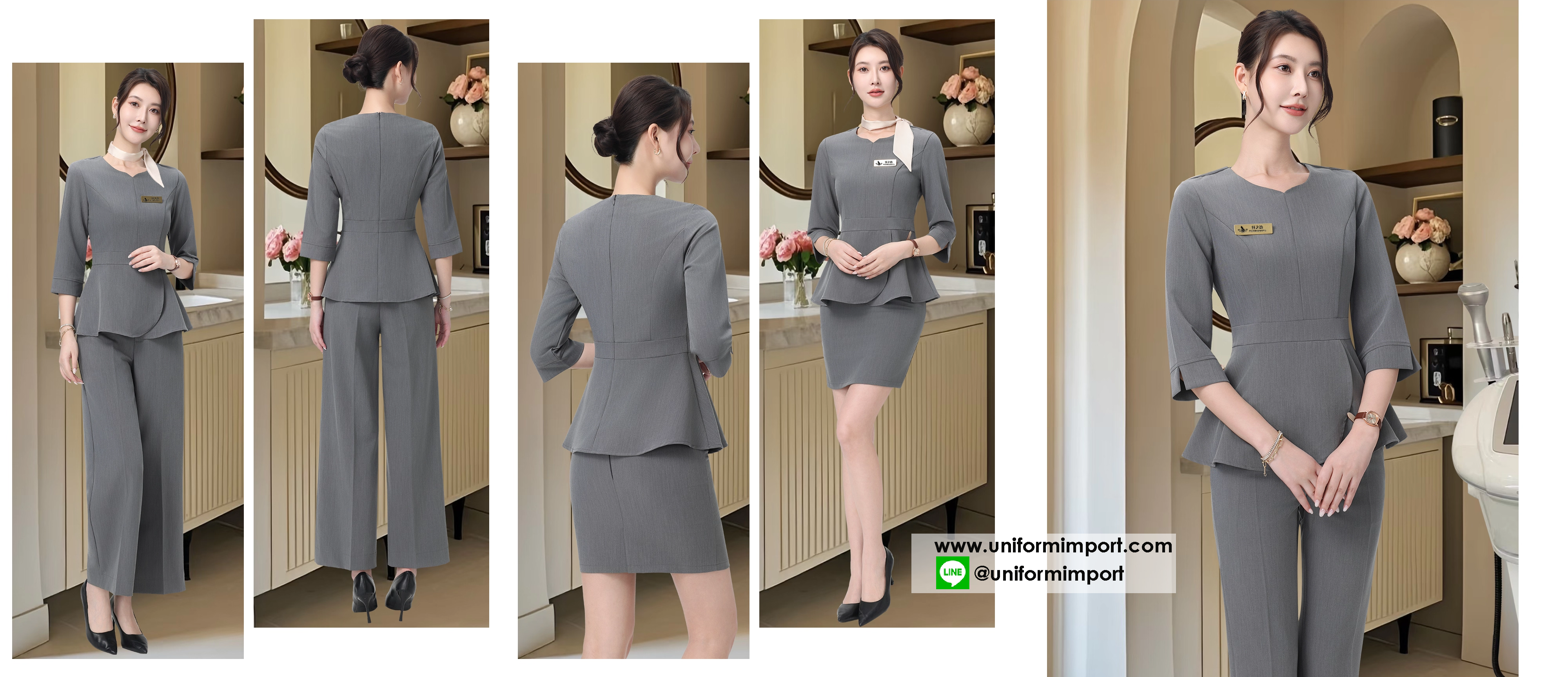 ชุดพนักงานต้อนรับ ++คลิกภาพดูรายละเอียดด้านใน ชุดฟอร์มพนักงาน ชุดพนักงาน ชุดยูนิฟอร์ม ชุดพนักงานโรงแรม ชุดเดรส