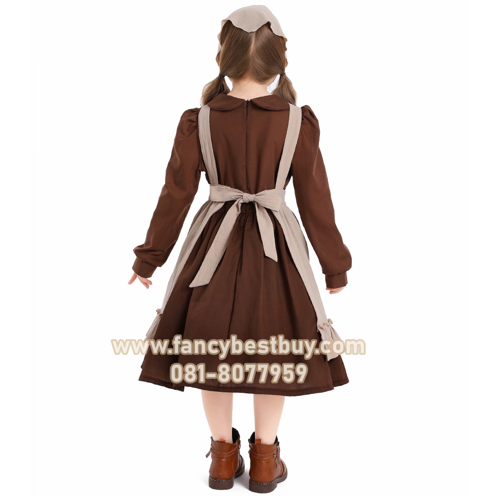 ชุดประจำชาติฝรั่งเศส ชุดชาวบ้านฝรั่งเศส ชุดแม่บ้าน Size S 105-125, M 125-140, L 140-150, XL 150-160