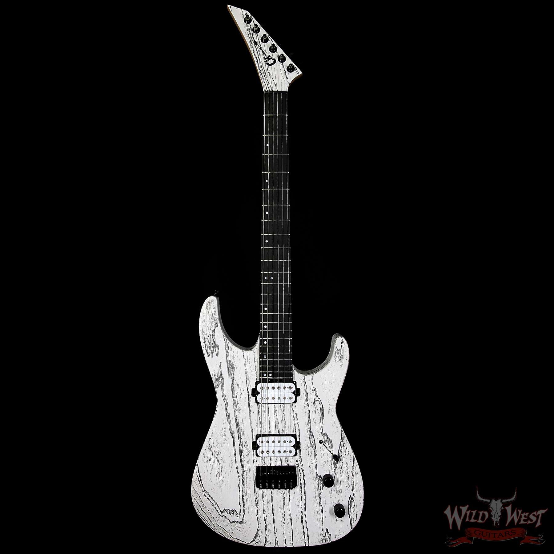 Charvel Custom Shop Red Dave Nichols Masterbuilt Dinky 2H HT Sandblasted White Ash