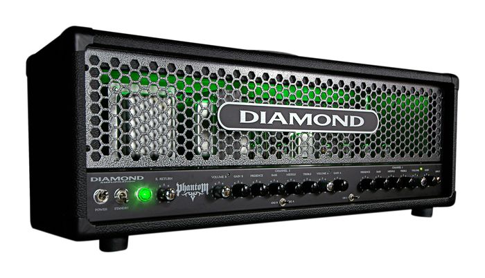 Diamond Amplification Phantom USA Custom Series 100W Modern Tube Guitar Amp Head Black