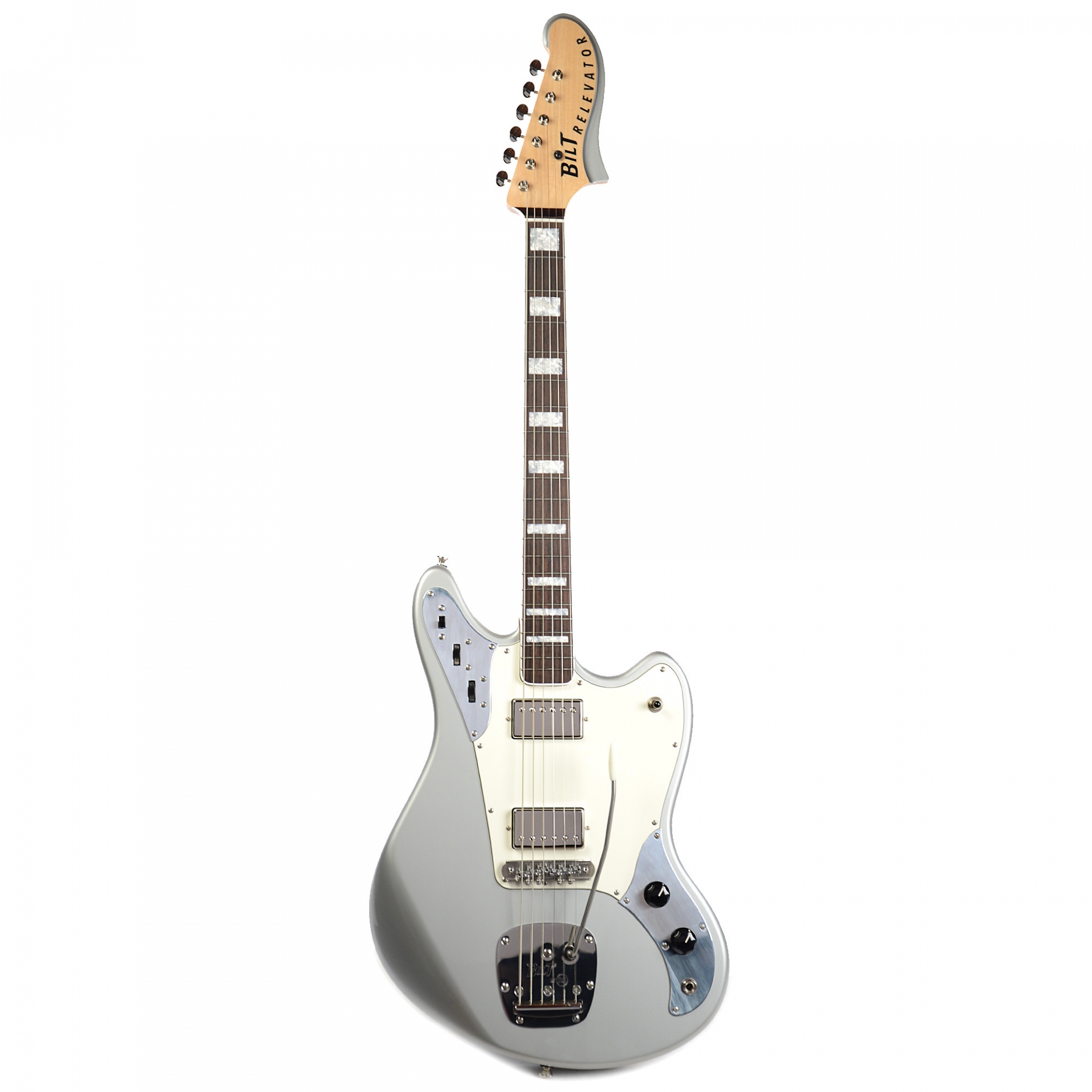 BilT Relevator LS Inca Silver Metallic w/Lollar Low Wind Imperials, Block Inlays, & Mastery Vibrato No.1591