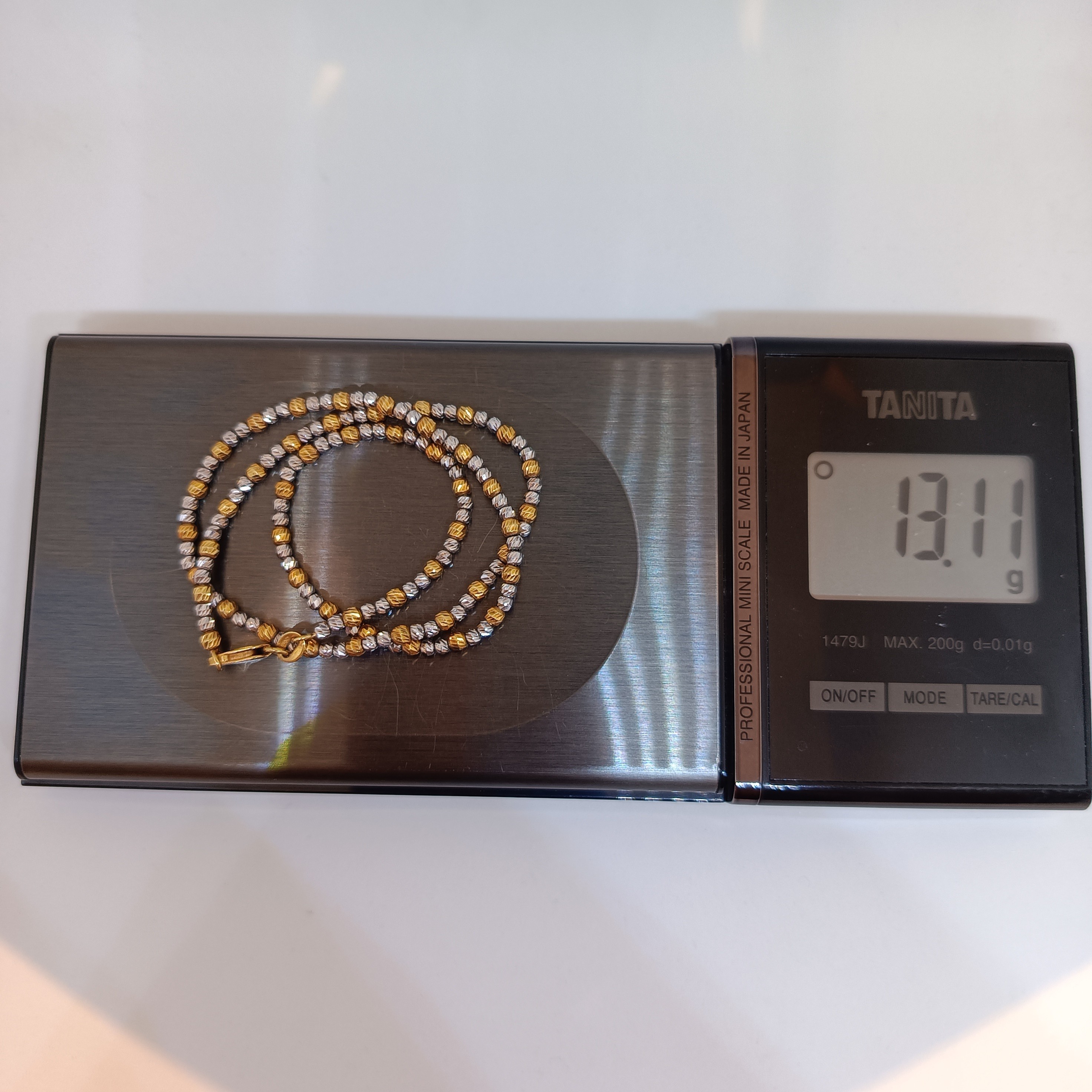 สร้อยทองอิตาลี่ ลายลูกบอลแฟนซี3กษัตริย์ ทอง18K คุมโทนเรียบหรู