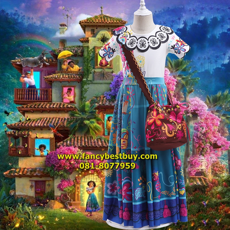 ชุดแฟนซีเด็ก ชุดมิราเบล+กระเป๋า Disney Encanto ขนาด 130