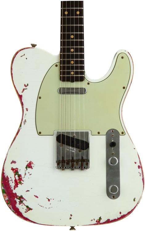 Fender Custom Shop 60s Telecaster Heavy Relic/Closet Classic Mix - Olympic White/Pink Paisley