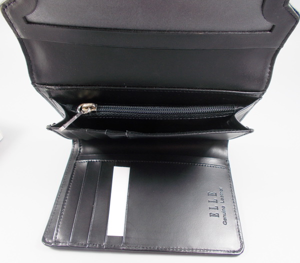 Sale !!! กระเป๋าสตางค์ ELLE ดำ ใหม่ แท้ สำเนา