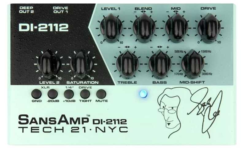 Tech 21 Geddy Lee DI-2112 Signature SansAmp Preamp Pedal
