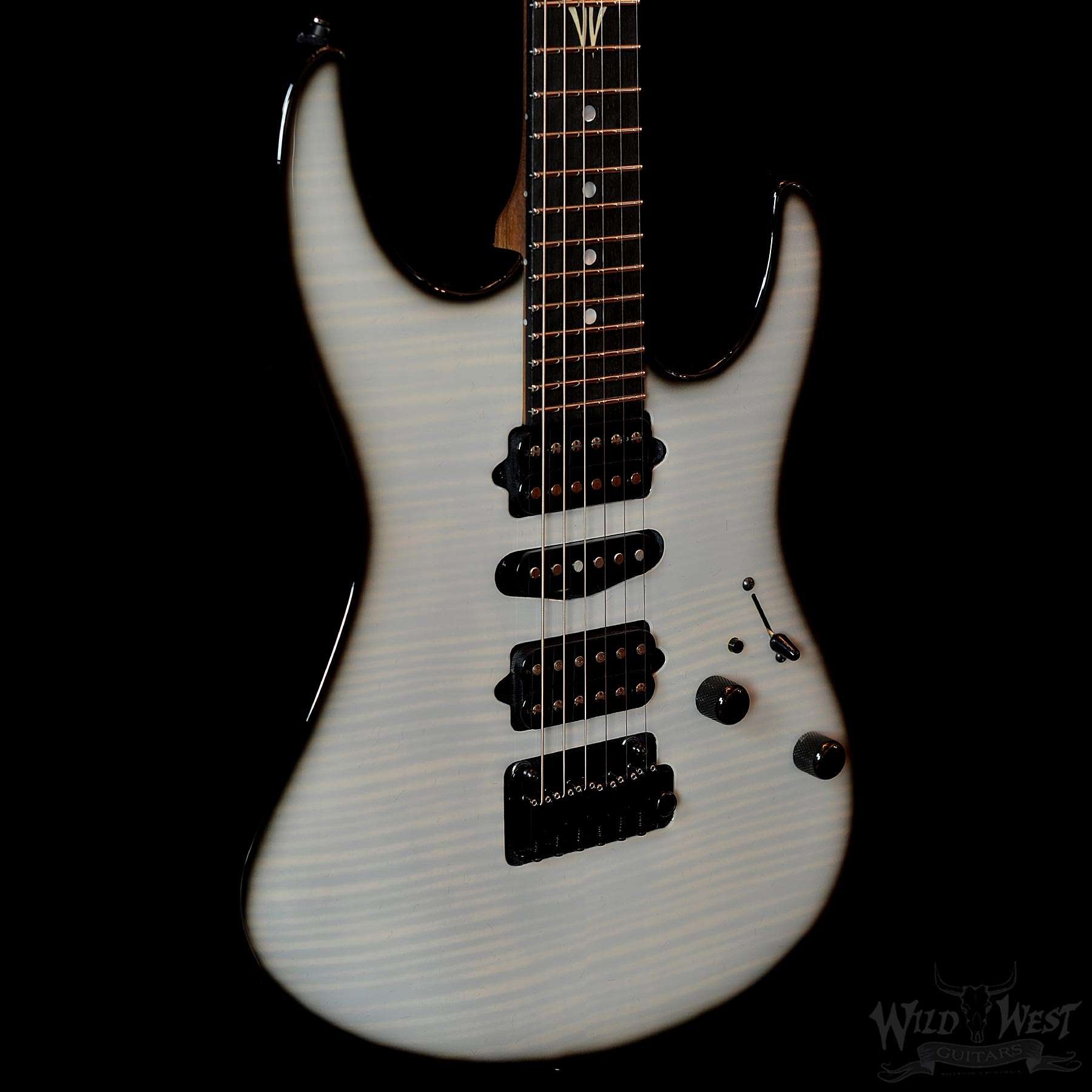 Suhr Modern Trans Arctic White Black Burst w/Oil-Finish Pau Ferro Neck