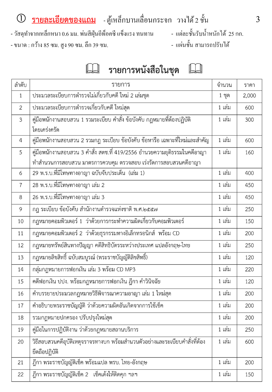 ตู้กฎหมายประจำโรงพัก (69 item)