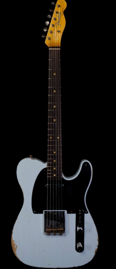 FENDER CUSTOM SHOP 1961 TELECASTER RELIC QUATER-SAWN MAPLE AAA ROSEWOOD FINGERBOARD SONIC BLUE