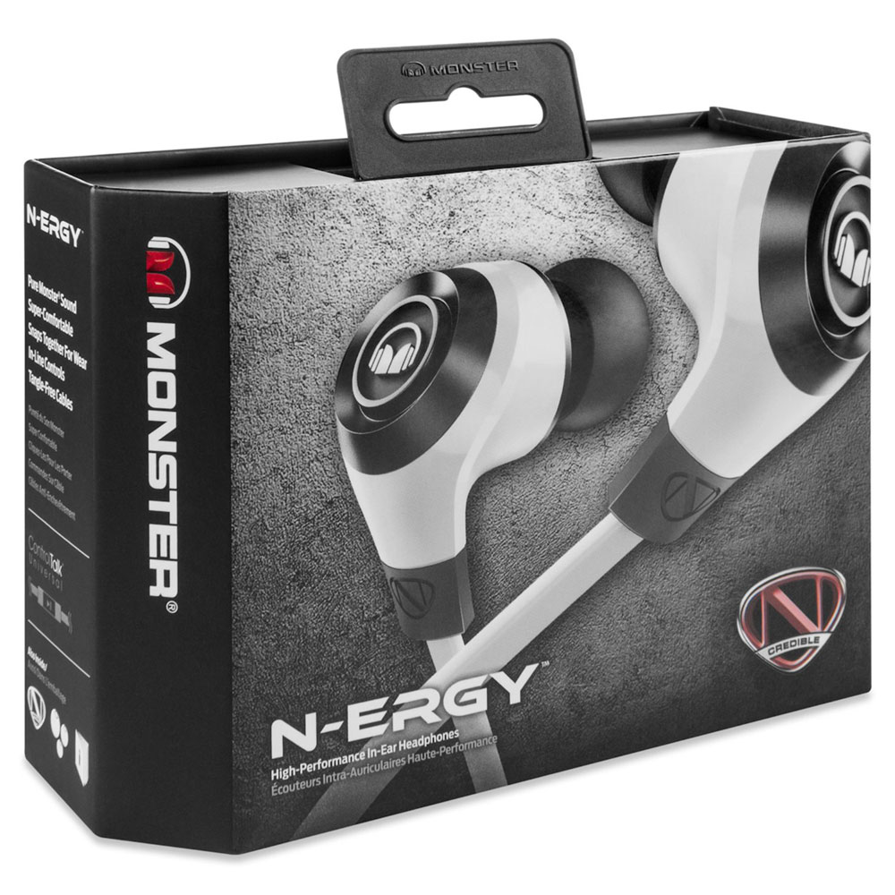 Monster NCredible NErgy In-Ear Headphones - Frost White