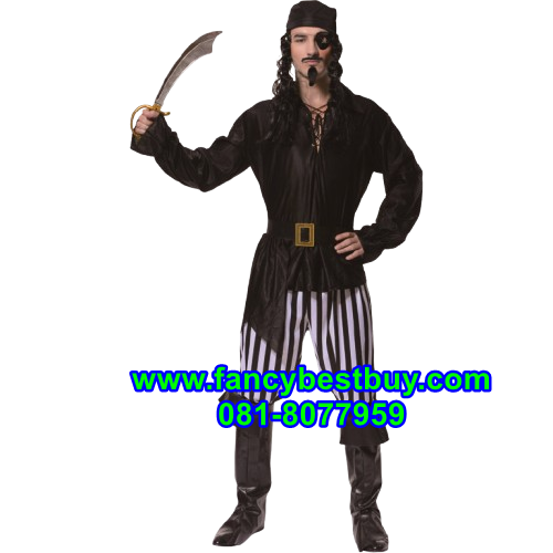 ชุดแฟนซีผู้ชาย ชุดโจรสลัด Carribian Pirates ขนาด Free size (170-180 cm)