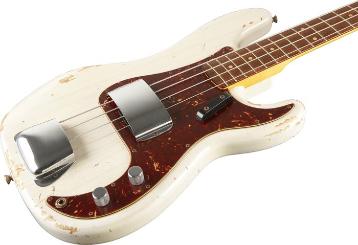 Fender Custom Shop 1961 P Bass Relic 4-String Electric Bass White Blonde
