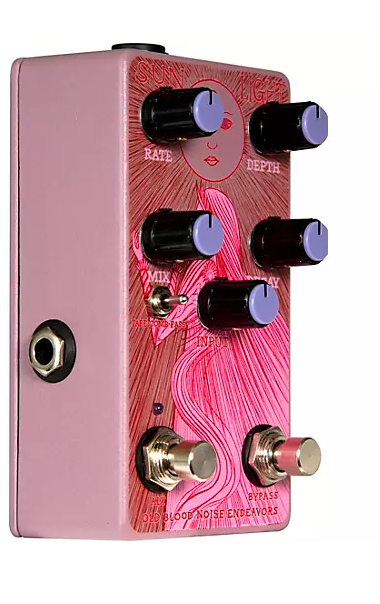 Old Blood Noise Endeavors Sunlight Dynamic Reverb Effects Pedal Purple and Pink