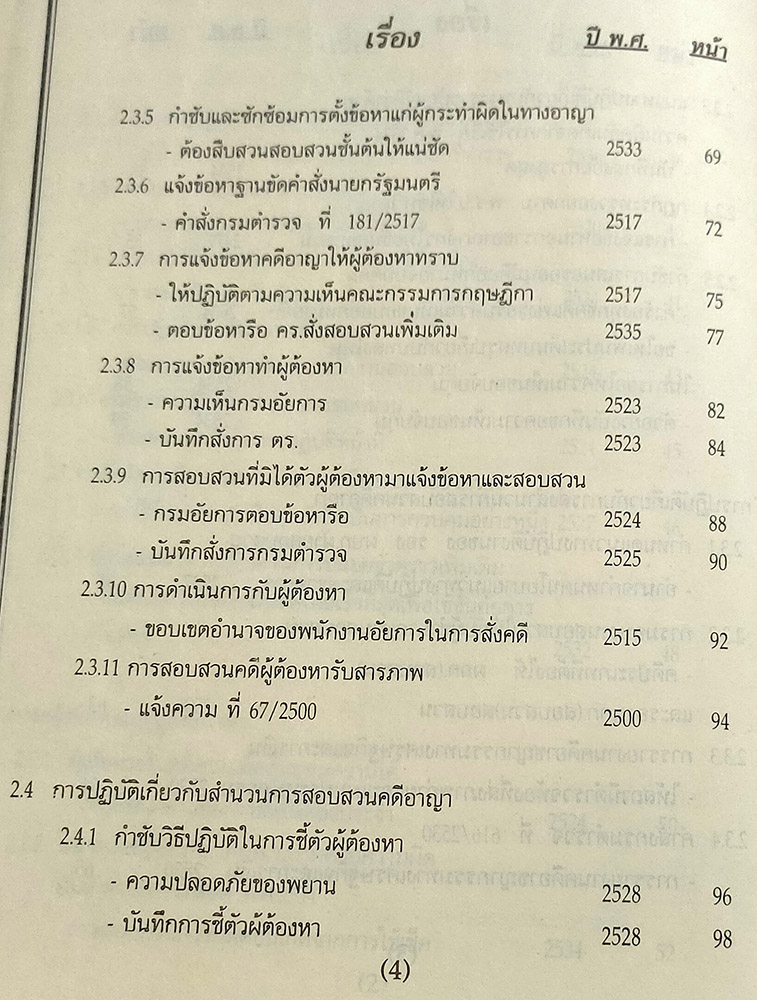คู่มือพนักงานสอบสวน รวมระเบียบ คำสั่ง กฎ ข้อบังคับ ที่เกี่ยวกับการสอบสวนคดีอาญาและข้อบกพร่องในการสอบสวนคดีอาญา่