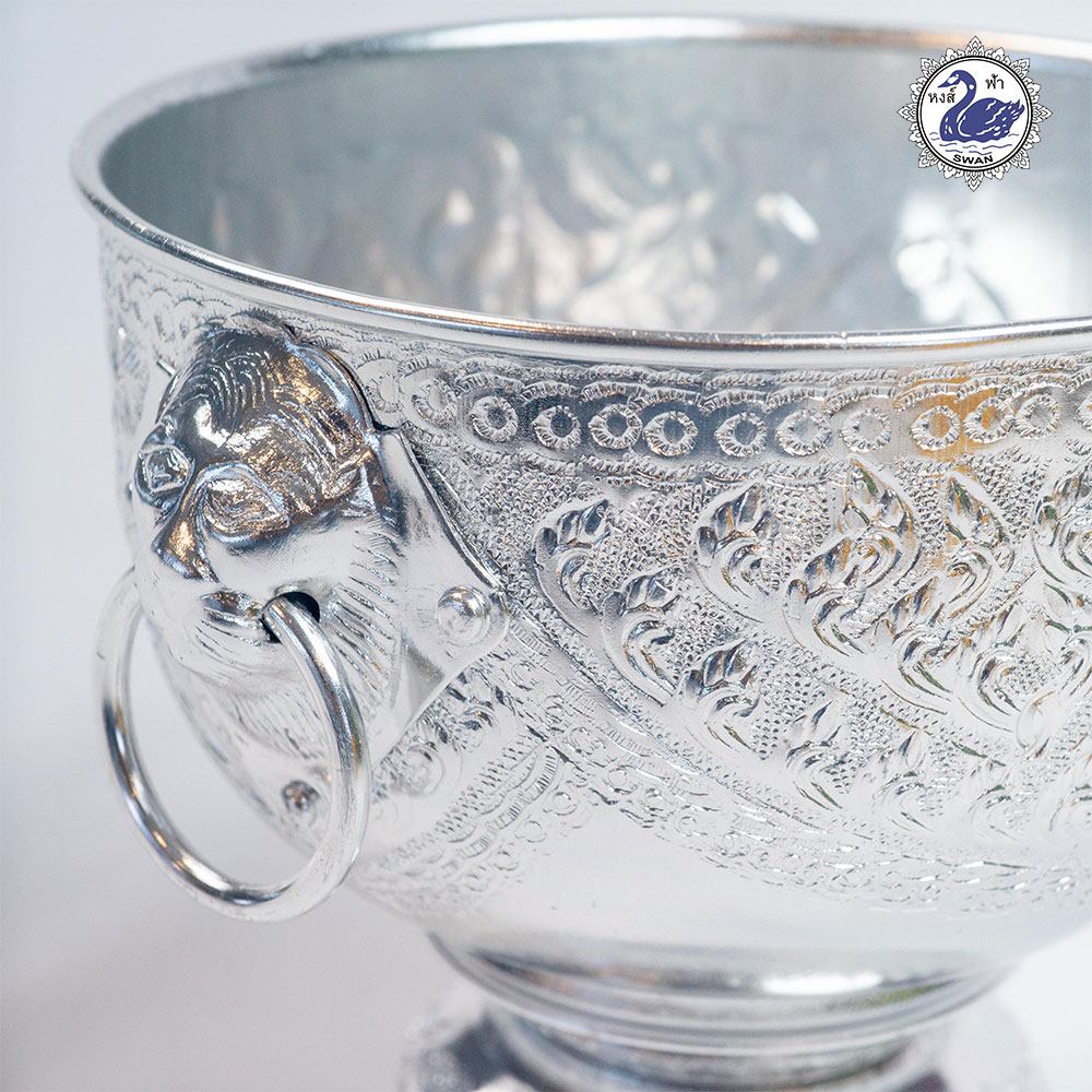 Aluminum Lion-head Bowl 20 cm Sliver