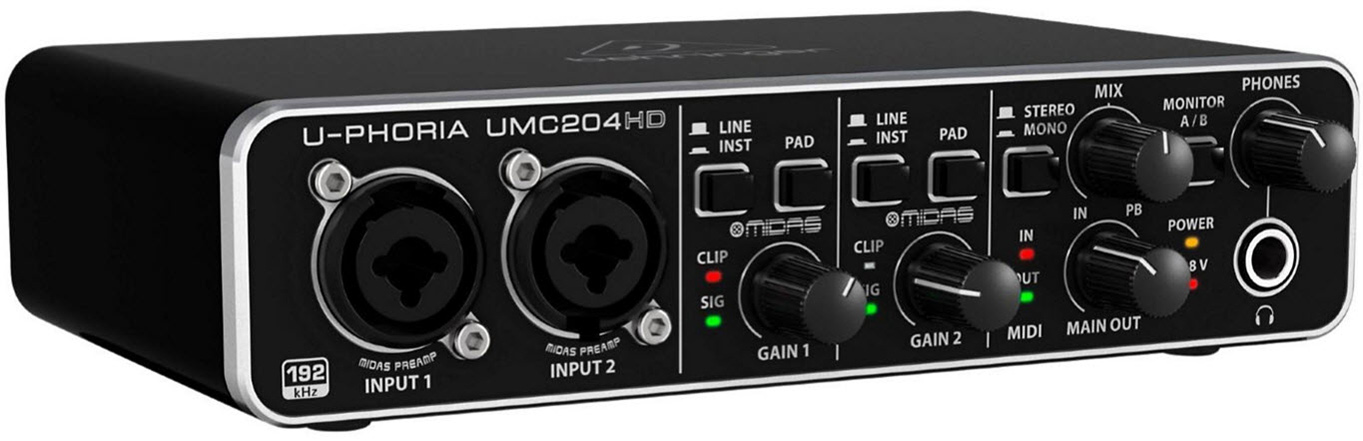 Behringer U-Phoria UMC204HD USB Audio Interface