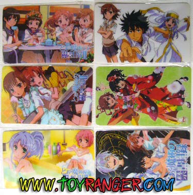สติ๊กเกอร์พลาสติก To Aru kagaku no Railgun ชุด B (6ใบ)