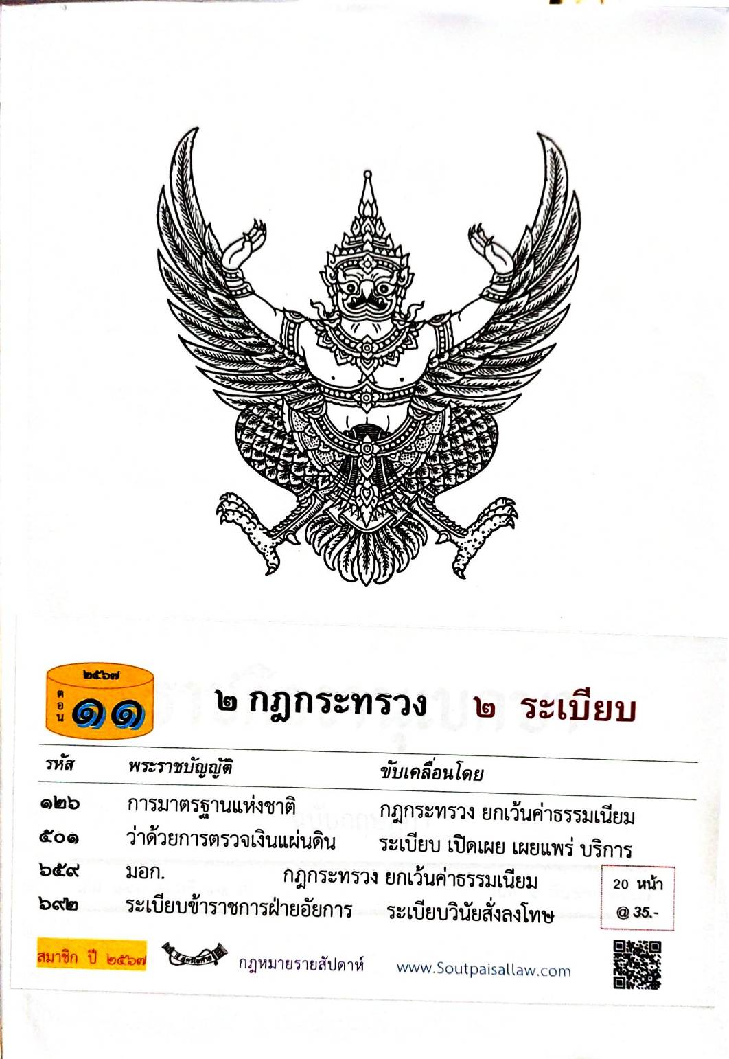 กฎหมายใหม่ปี 2567 ตอนที่ 11 2 กฎกระทรวง 2 ระเบียบ