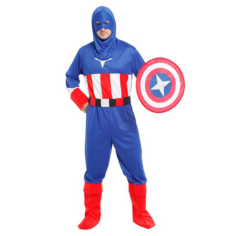 ชุดแฟนซีผู้ชาย ชุดกัปตันอเมริกา Captain America ขนาดฟรีไซด์