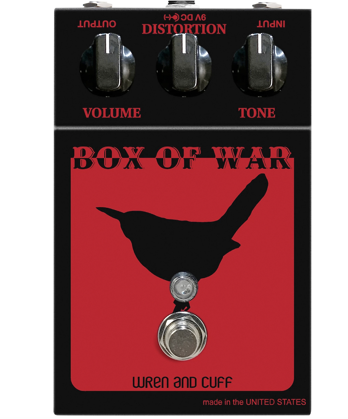 Wren And Cuff Box of War OG Fuzz Effects Pedal Red and Black