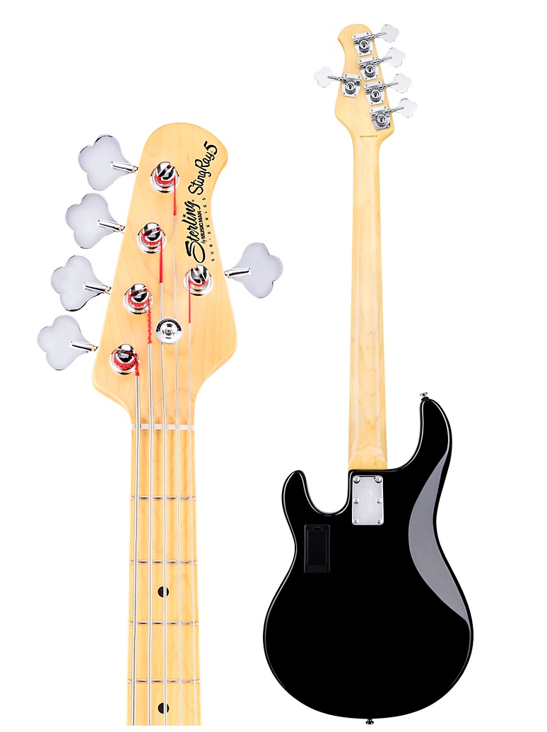 Sterling Music Man S.U.B. StingRay5 Maple Fingerboard 5-String Electric Bass Black,mint green,satin vintage sunburst