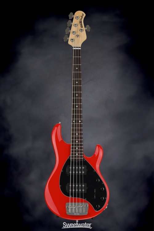 Ernie Ball Music Man StingRay 5HH, Sweetwater Exclusive - Chili Red with Rosewood Fingerboard