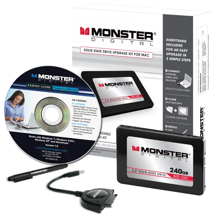 Monster Digital MD-550 SSD Upgrade Kit - 240 GB