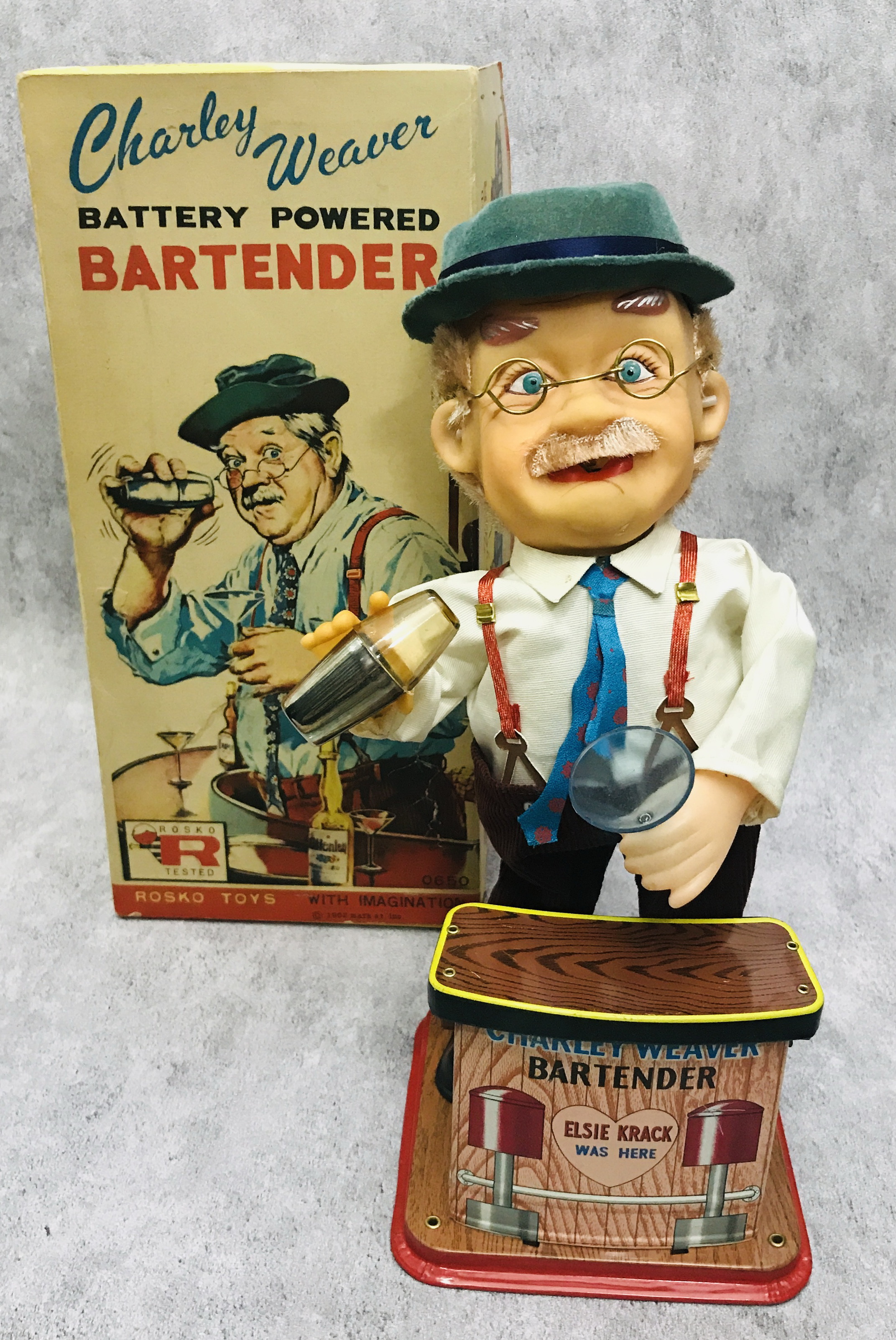 60s Bartender Charley Weaver Battery Toy