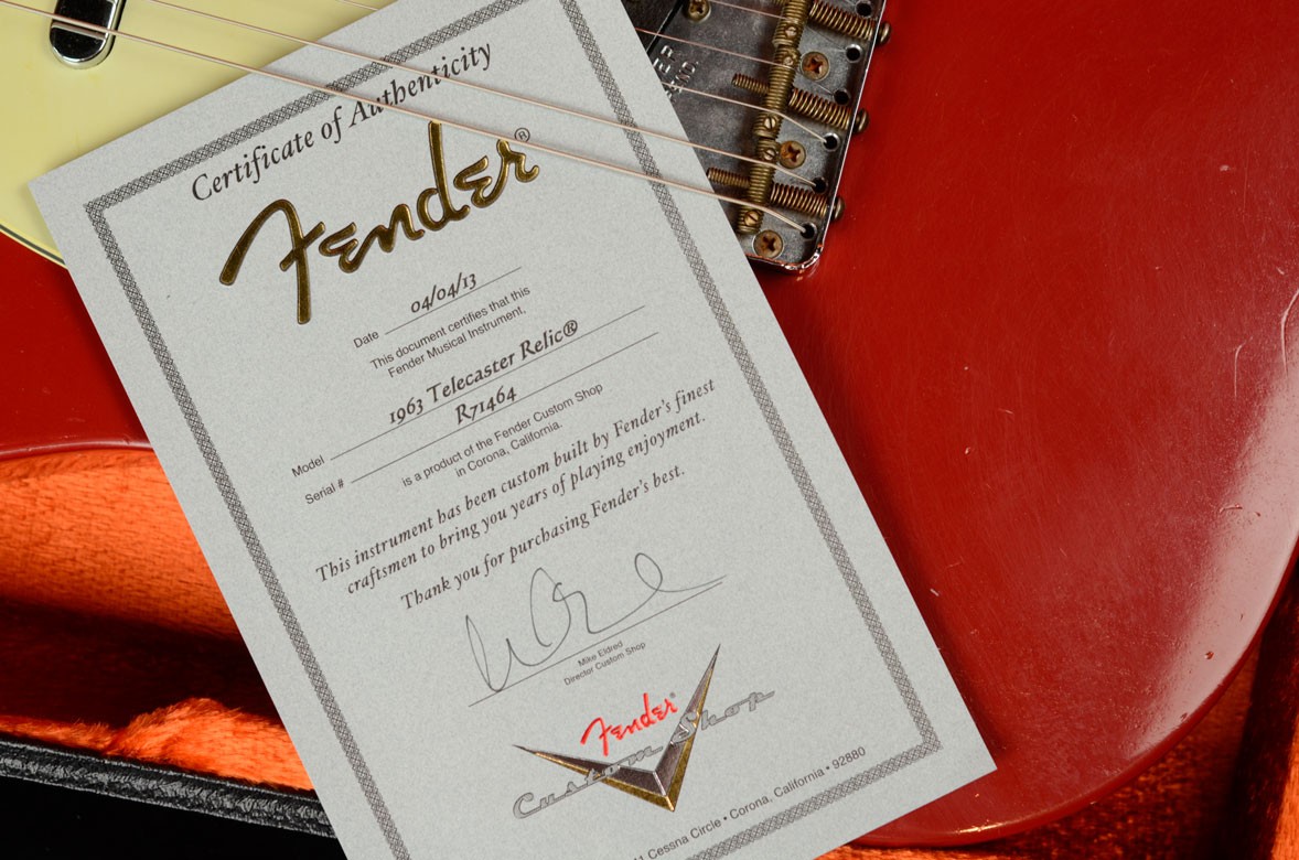 Fender Custom Shop 63 Tele - Faded Dakota Red - Relic - R71464