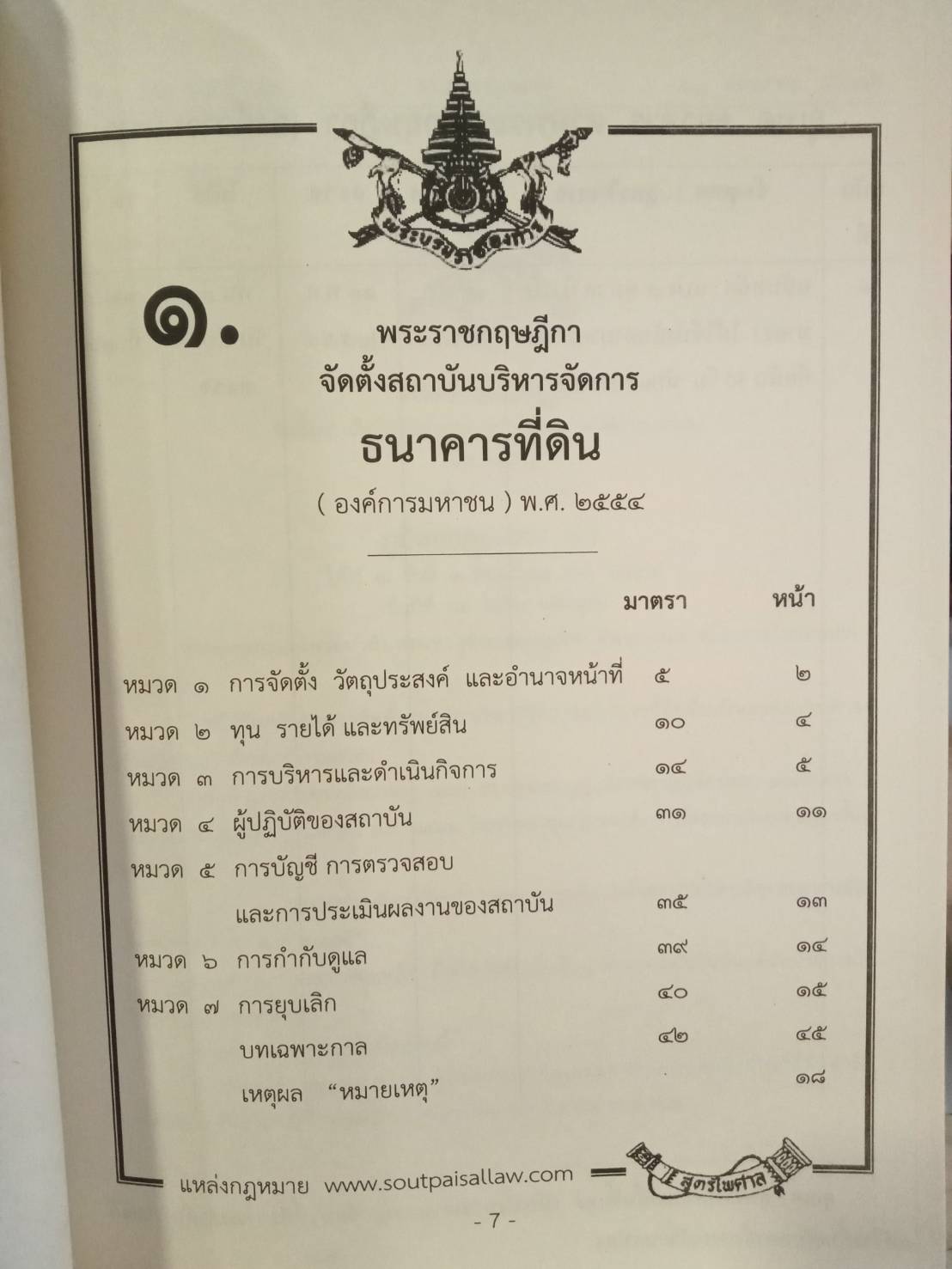 รวมกฎหมายธนาคารที่ดิน
