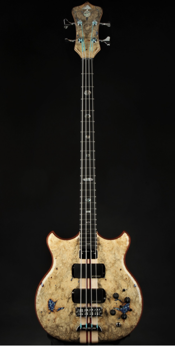 Alembic Stanley Clarke Deluxe - Buckeye Burl/Opal Turquoise Lapis Crush