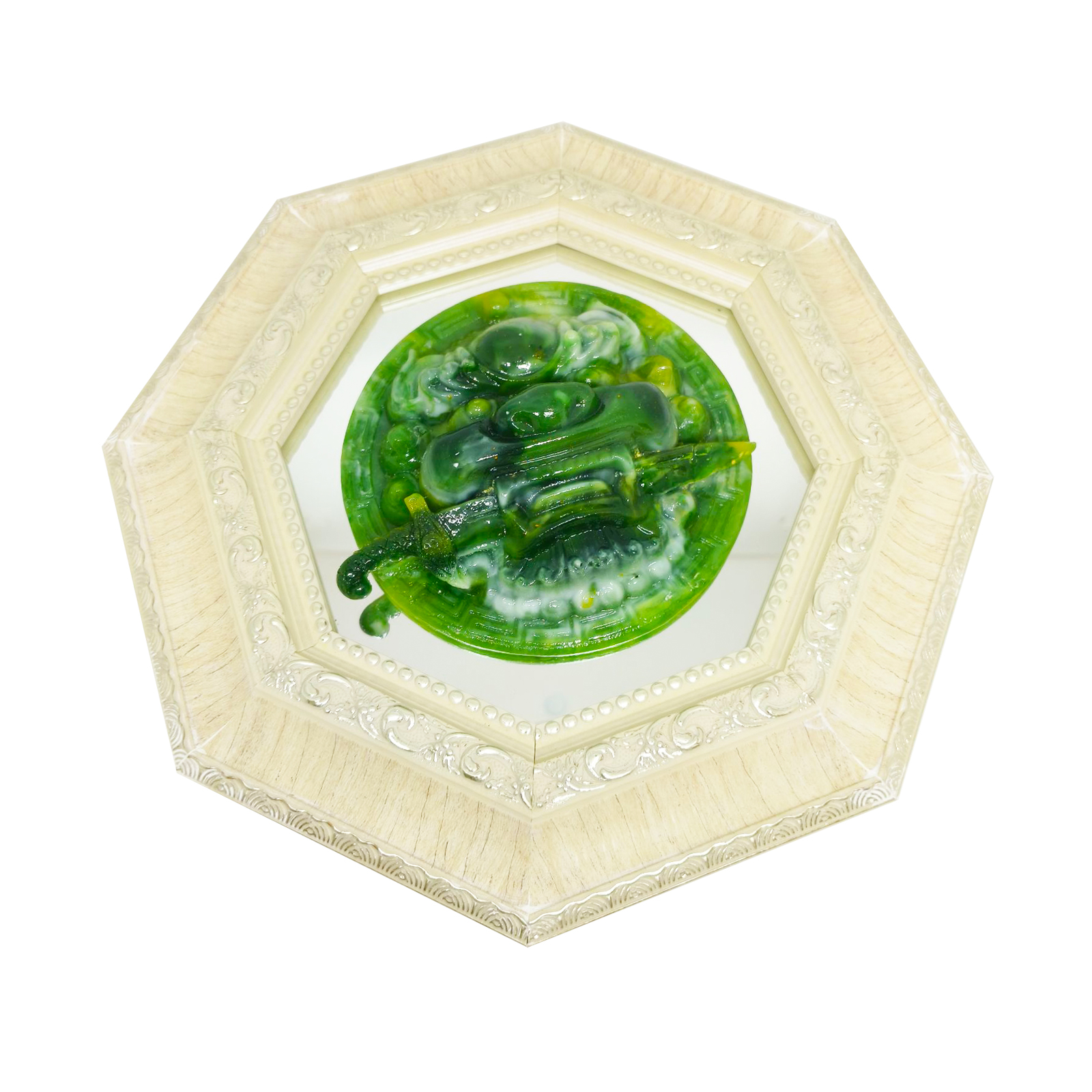 劍獅(เจี้ยนชือ)-กระจกหัวสิงห์หยกกรอบIvory white