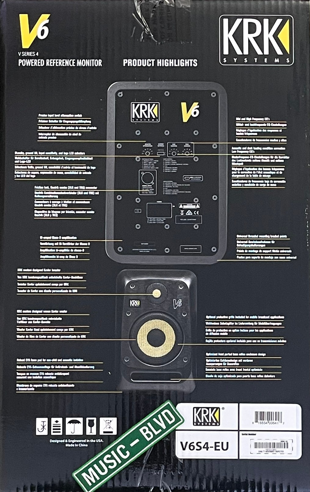 KRK V6 S4 6.5 inch Powered Studio Monitor