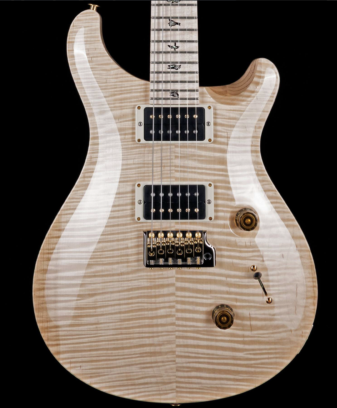 PRS Wood Library Custom 24 10 Top Flame Maple Neck Swamp Ash Body Natural Gloss