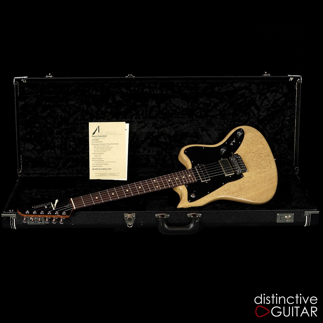 Tom Anderson Raven Superbird TV Yellow - NAMM Showpiece