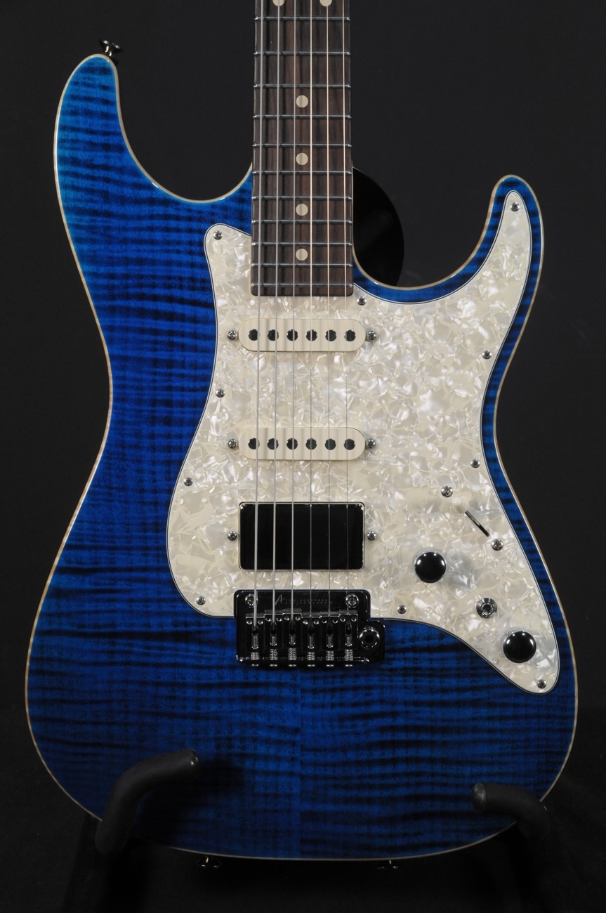 Tom Anderson Hollow Drop Top Classic - Cajun Blue w/ Binding No.1416