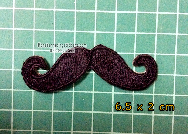 อาร์ม ตัวปัก ตัวรีดติดเสื้อ ลาย หนวด mustache โลโก้ติดเสื้อ