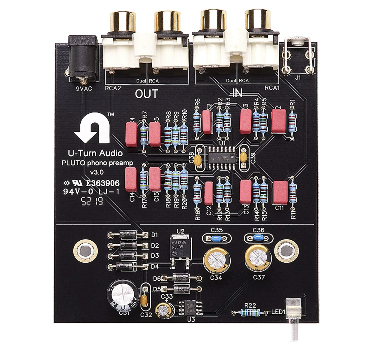 U-Turn Audio Pluto 2 Phono Preamp (Black Aluminum)