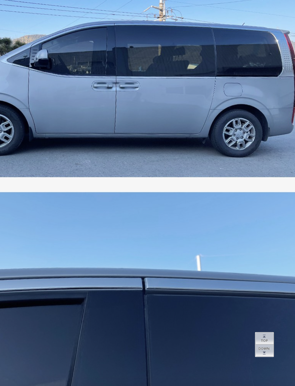 ชุดคิ้วตกแต่งรอบคันขอบกระจก Hyundai STARIA