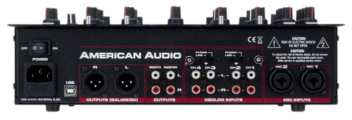 American Audio 14MXR 4-Channel MIDILOG DJ Mixer