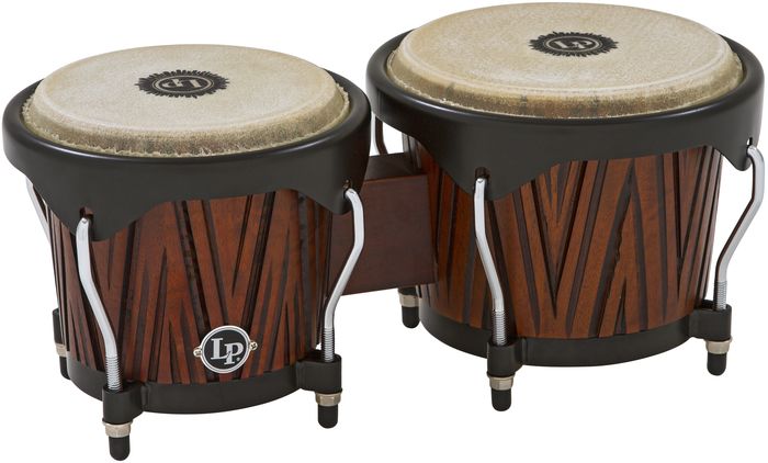 LP City Bongos Carved Mango/Mahogany Wood