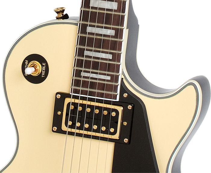 Epiphone Limited Edition Les Paul Custom Blackback Electric Guitar Antique Ivory