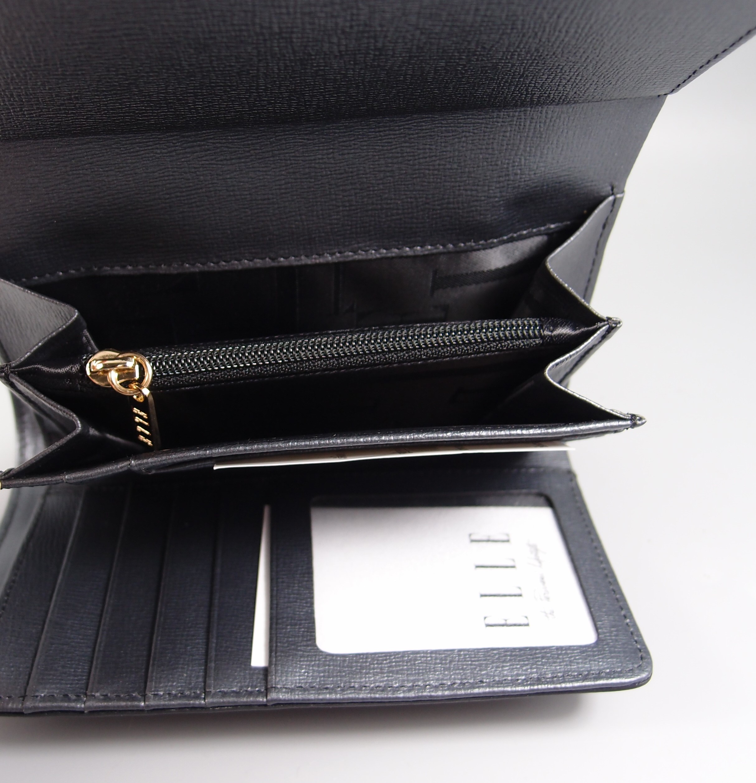 กระเป๋าสตางค์ ELLE เทาเข้มเมทาลิก ใหม่ แท้