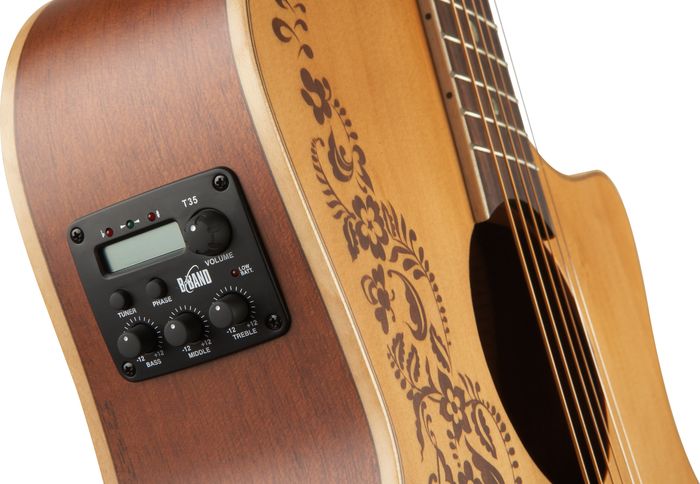 Luna Guitars Henna Oasis Cedar Series II Acoustic-Electric Guitar