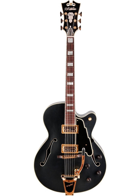D Angelico EX-175 Deluxe Edition Hollowbody Electric Guitar - Midnight Matte