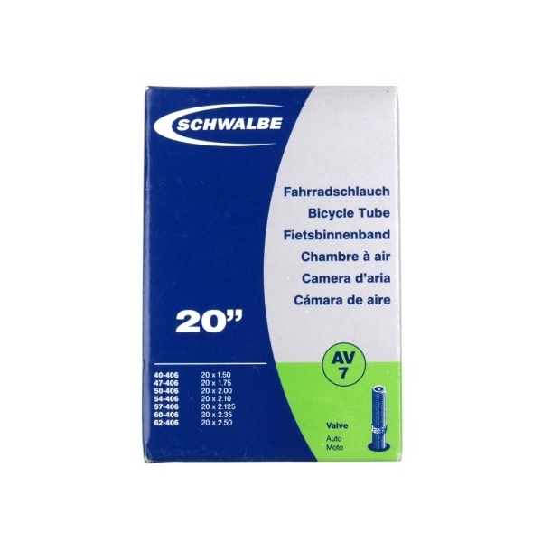 ยางใน Schwalbe 20 x 1.5/2.5 จุ๊บใหญ่ AV7