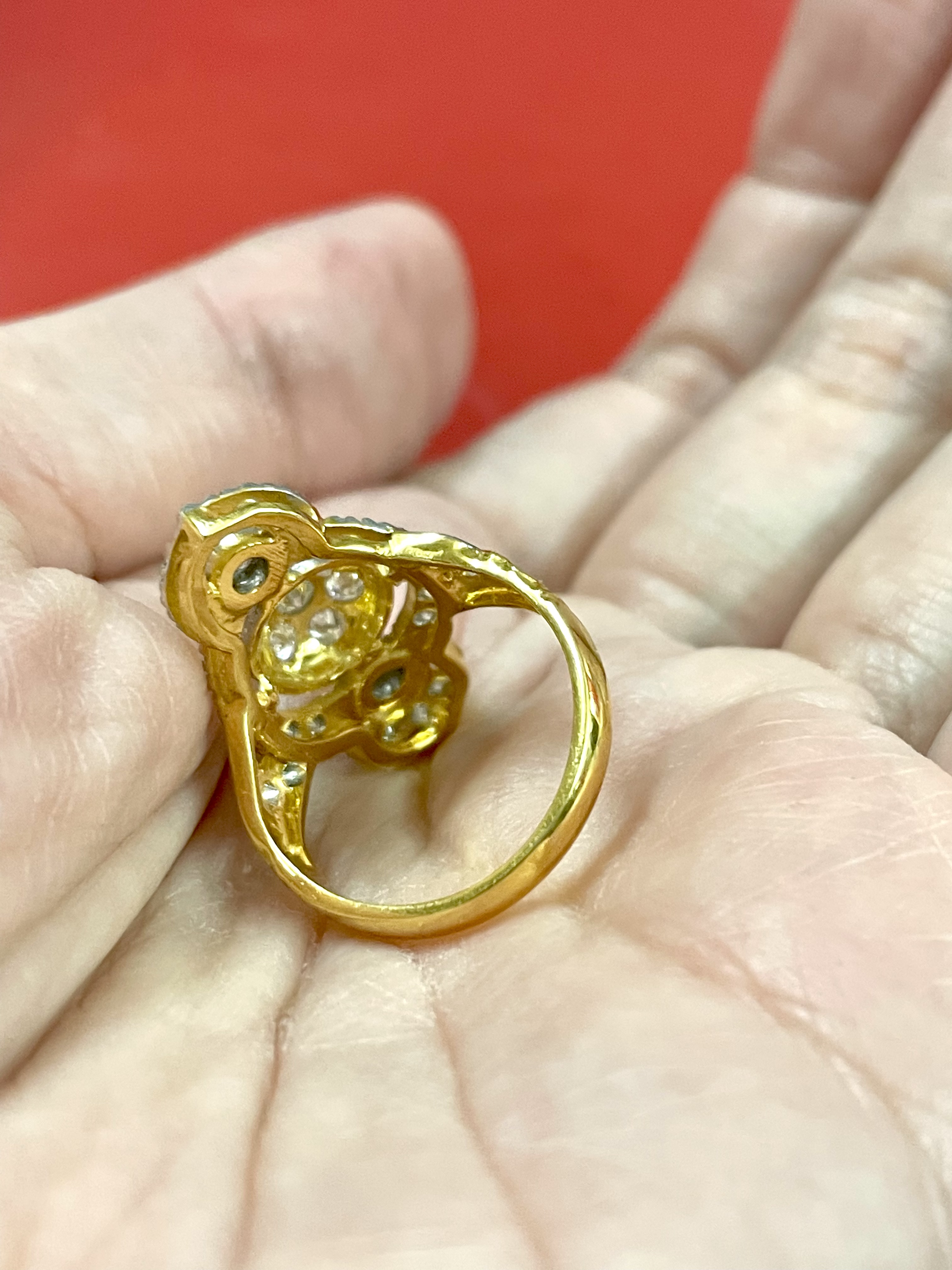 แหวนเพชรโบราณ เพชรแท้ ทองแท้